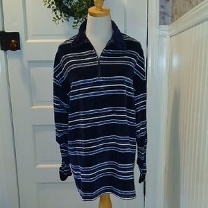 Navy Striped Men's Shirt